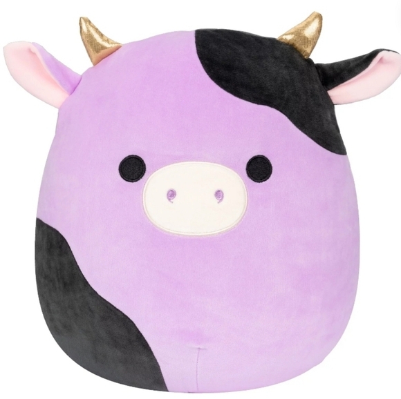 Squishmallow 14” ALEXIE The Purple Cow with Gold Horns NWT Date 12/16/2021 - Picture 4 of 5